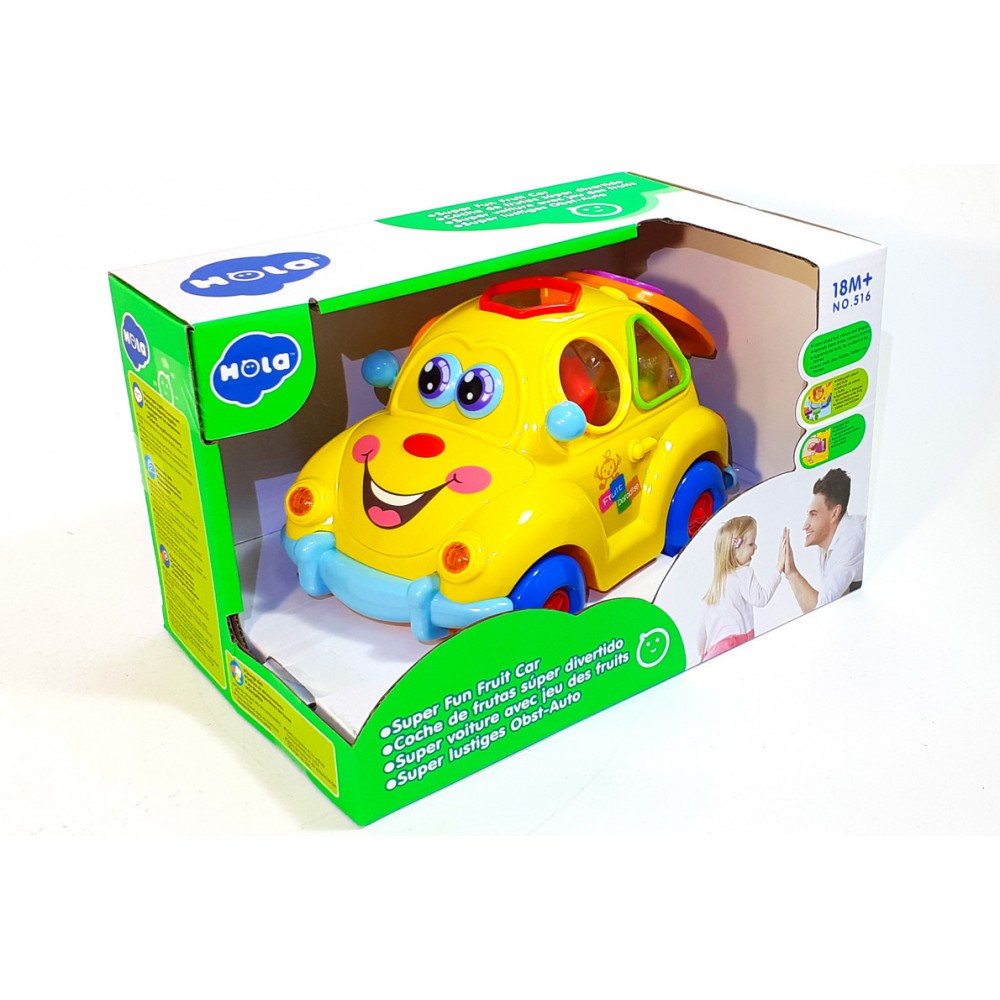 Развивающая игрушка в виде машинки разноцветная Hola Toys